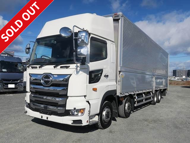 Now on lease! 2019 Hino Profia 4-axle low floor, large aluminum wing, high roof, rear air suspension, retarder included ★Dealer inspection record book/MOT valid until March 2021★