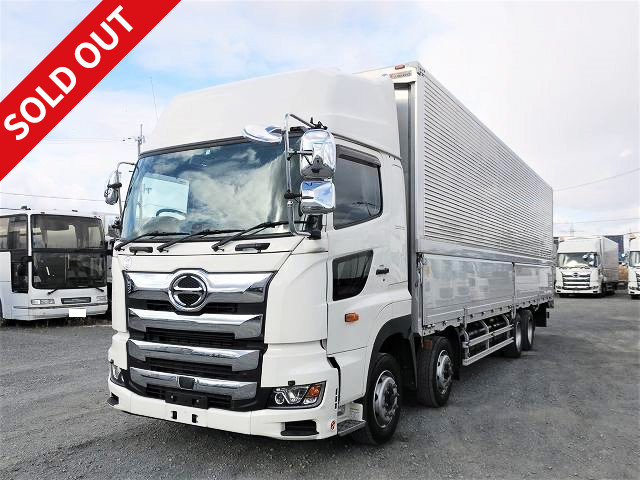 Now on lease! 2019 Hino new Profia 4-axle low floor, large aluminum wing, high roof, rear air suspension, retarder included ★Dealer inspection record book/Vehicle inspection valid until July 2021★