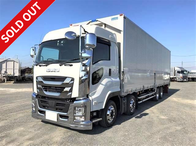 Now leased! 2018 model Isuzu Giga aluminum wing 4-axle low floor * Snow melting agent countermeasure model * Aluminum wheels installed Dealer inspection record book included