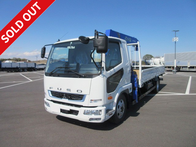 Mitsubishi Fuso Fighter, 2020 model, flatbed with medium-sized crane, standard, Tadano 5-stage boom, hook-in and radio control