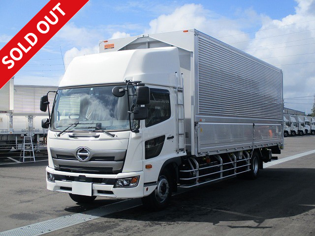 Reiwa 1 model, new Hino Ranger, increased tonnage aluminum wing, 7200 wide, with combination gate, high roof, 240 horsepower, rear wheel air suspension 