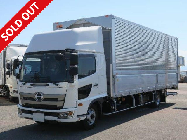 Reiwa 1 model, new Hino Ranger, medium-sized aluminum wing, 7200 wide, with retractable parking, high roof, 240 horsepower, rear wheel air suspension 