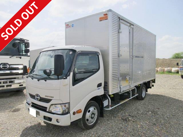 2018 Hino Dutro small aluminum van, standard long, 2t capacity, with combination gate, rear view camera and ETC