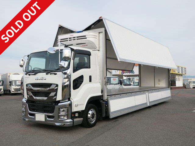 [Exclusive for Lease de Sugnori] [New model] 2019 Isuzu Giga 4-axle low-floor large freezer wing [Made by Mitsubishi Heavy Industries, -30 degree setting] Loading capacity 13 tons!! Rear wheel air suspension and retarder with chrome plating!