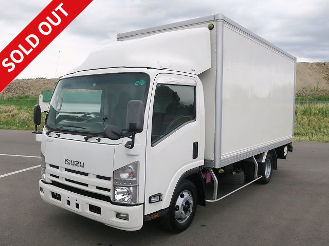 2012 Isuzu Elf 3t aluminum van, wide and long, interior height 215cm, combination gate, low floor, 150 horsepower, 2-stage lashing rail [medium-sized license compatible *excluding 5t limited]