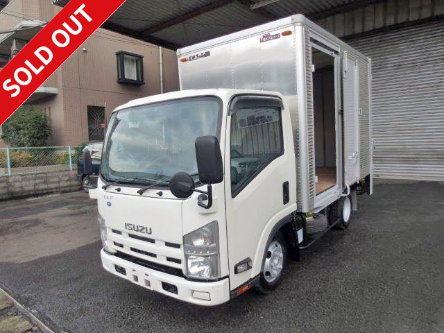 2008 Isuzu Elf small aluminum van with vertical PG and left and right side doors