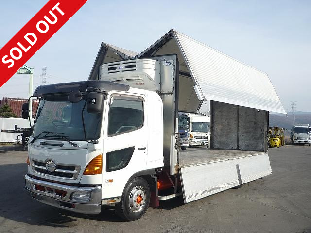 2004 model Hino Ranger, medium-sized refrigerated wing, manufactured by Ryohin Heavy Industries, -5 degree setting, rear air suspension, chrome finish, ETC included, vehicle inspection valid until March 2019