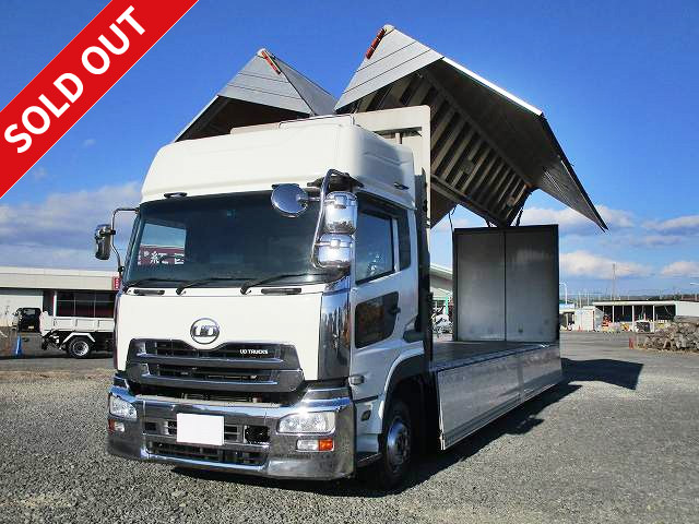 2012 UD Trucks Quon, large aluminum wing, 4-axle low floor, high roof, rear air suspension, vehicle inspection valid until May 2019, Escot