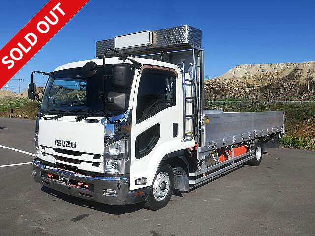 2013 Isuzu Forward, medium-sized flatbed aluminum block, 3-way opening, 6200 wide, 240 horsepower, with bed, approx. 615,000 km on meter