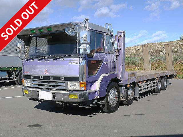 1992 Mitsubishi Fuso Super Great Large Self Loader Custom Fujita Body High Jack 4-Axle Low Floor Automatic Step Board Auto Slider Winch Included * Actual mileage on meter: approx. 223,000 km / Vehicle inspection valid until July 2022 *