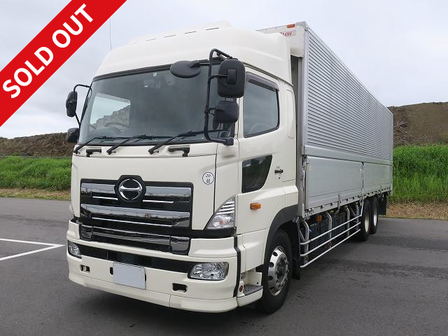 2015 Hino Profia, large aluminum wing, high floor 3 axle, rear air suspension, high roof, retarder, aluminum wheels *Actual mileage approx. 570,000 km/MOT valid until May 2013*