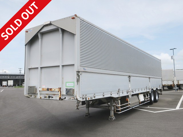 2007 model Nippon Trex 2-axle wing trailer, maximum load capacity 19.8t, lift axle, air suspension, aluminum wheels *Snow melting agent resistant model*