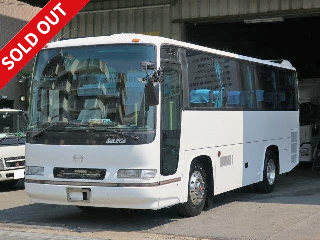 1994 Hino Selega Large Tourist Bus Capacity 29 people All-wheel air suspension Through trunk Rotating salon seats Aluminum wheels Refrigerator Water heater ETC 