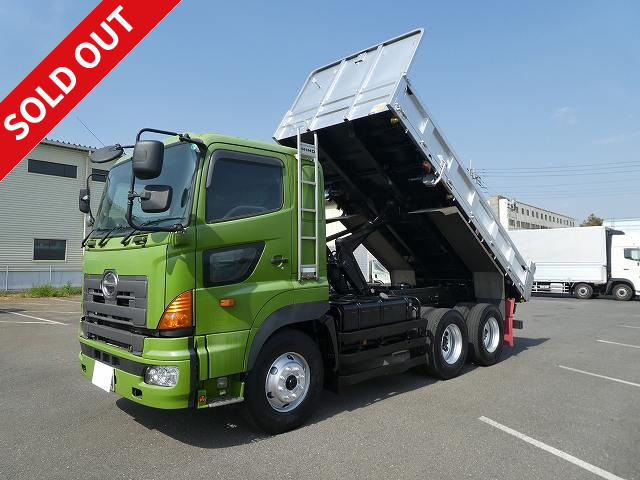 Comes with 1 year vehicle inspection!! 2010 model Hino Profia large dump truck, Kyokuto Kaihatsu Kogyo, 5300 body, 2 differentials 