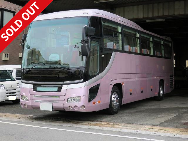 2007 Hino Selega large tourist bus, high-decker, capacity 55 people, salon specification, 11-row seats, moquette seats (reclining type)