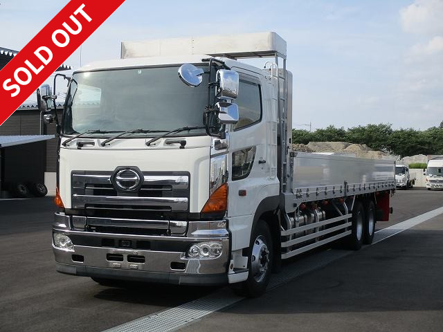 2007 Hino Profia Large aluminum block flat body 3-way open aluminum block 2 differentials Rear air suspension 410 horsepower Retarder