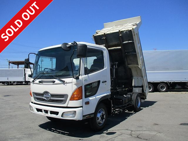 2005 Hino Ranger Medium-sized L-gate dump truck with electric cobo lane, metered actual mileage approx. 124,000 km