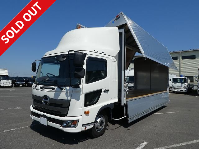 Lease up now! 2018 model Hino Ranger, medium-sized aluminum wing, 6200 wide, dealer inspection record book included