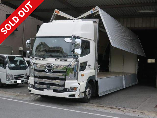 Now leased! 2017 Hino Profia, aluminum wing, 4-axle low floor, high roof, rear air suspension, retarder included, dealer inspection record book included