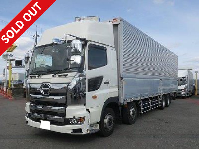 2017 Hino New Profia 4-axle low floor, large aluminum wing, high roof, rear air suspension, retarder included, dealer inspection record book included