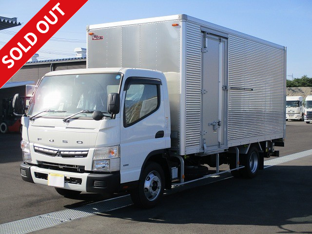 2018 Mitsubishi Fuso Canter 3t aluminum van with combination gate, low floor, wide and extra long, with side door and rear view camera