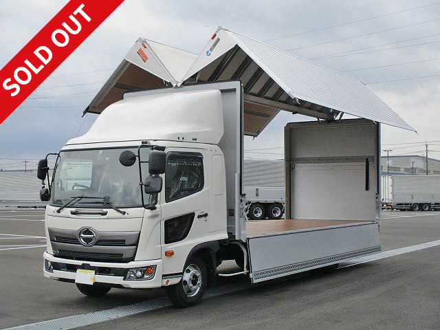 2019 model, new Hino Ranger, medium-sized aluminum wing, 6200 wide, with combination gate, equipped with rear-view camera