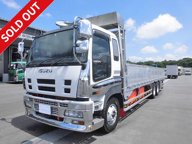 2008 Isuzu Giga, large flatbed, aluminum block, 3-way opening, high floor, 3-axle, rear air suspension, vehicle inspection valid until November 2019!!