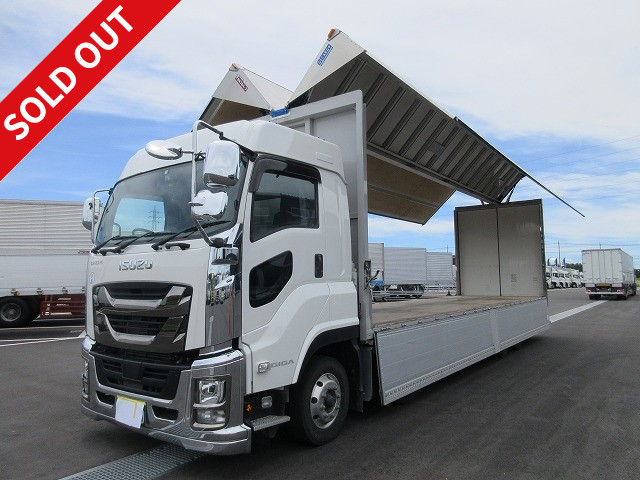 Now on lease! 2018 Isuzu Giga 4-axle low-floor large aluminum wing with 70,000km on the clock!! [Snow-melting agent-proof model] Dealer inspection record book included