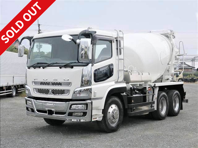 2008 Mitsubishi Fuso Super Great large concrete mixer truck, Kayaba, drum capacity 8.7m3, 2 differentials, aluminum wheels installed ★Approximately 97,000km on the meter! /Inspection valid until October 2021★