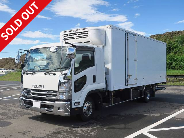 Now on lease! 2018 model Isuzu Forward refrigerated van, 6200 wide, with storage PG, Topre-made -30 degree setting, 240 horsepower, with cooling curtain, with dealer inspection record book