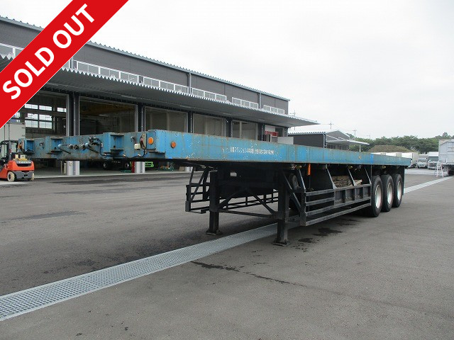 1988 Tokyu Semi-trailer 3-axle Cutting board semi-trailer Maximum load 26.65 tons 13 pairs of internal hooks 25 pairs of stanchion holes 