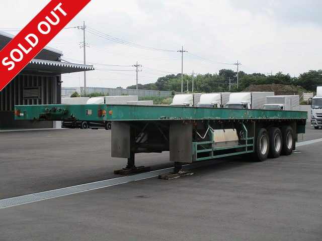 1995 Trailmobile 3-axle chopping board semi-trailer with ABS, 26 pairs of stanchion holes 