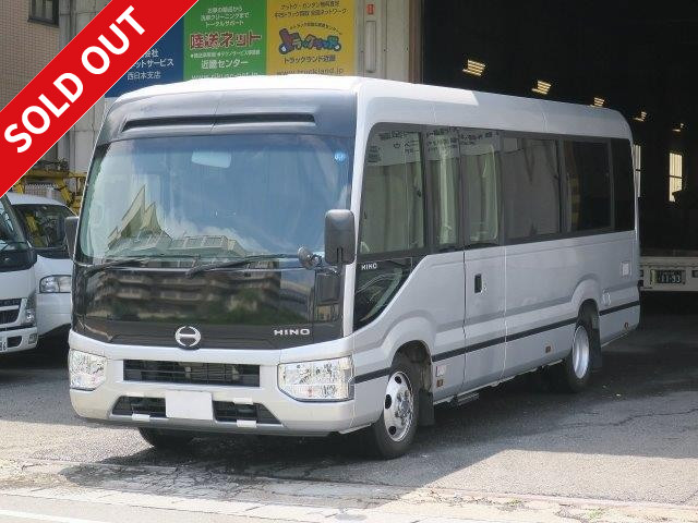 Now leased! 2018 Hino New Liesse II GX Microbus, 28-seater, for sightseeing and transportation, high roof, automatic transmission, reclining seats, dealer inspection record book included