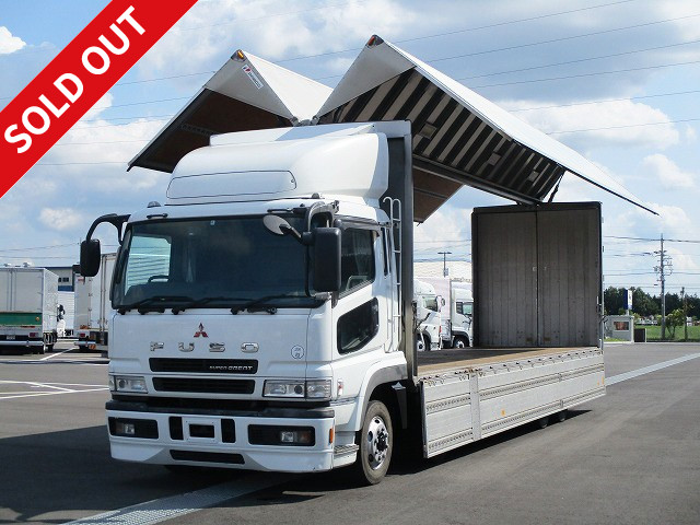 2007 Mitsubishi Fuso Super Great, large aluminum wing, 4-axle low floor, rear air suspension, 3-stage lashing rail 