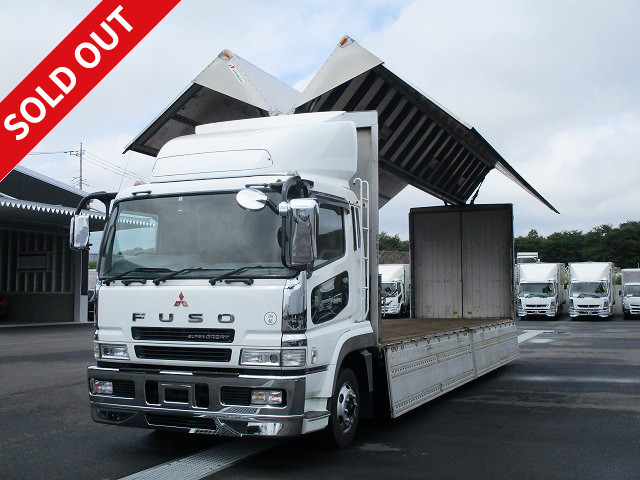 2006 Mitsubishi Fuso Super Great, large aluminum wing, 4-axle low floor, rear air suspension, 3-stage lashing rail