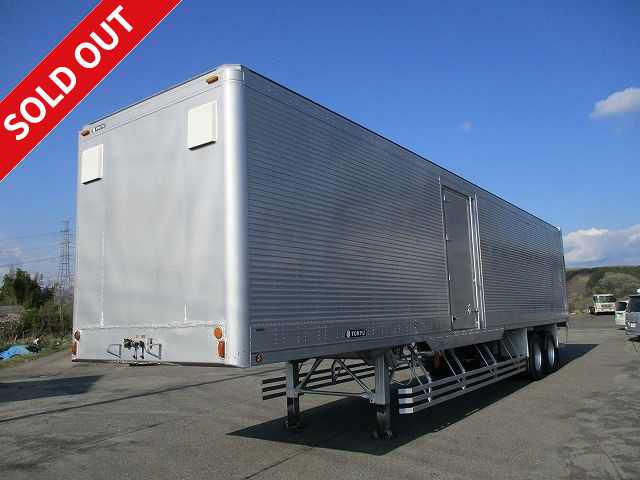 2002 Tokyu 2-axle van semi-trailer with lift axle, 20.8 ton load capacity, ABS, side door, air suspension 