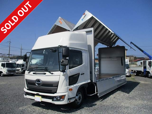 2019 model, new Hino Ranger, medium-sized aluminum wing, 6200 wide, with combination gate, high roof, rear wheel air suspension