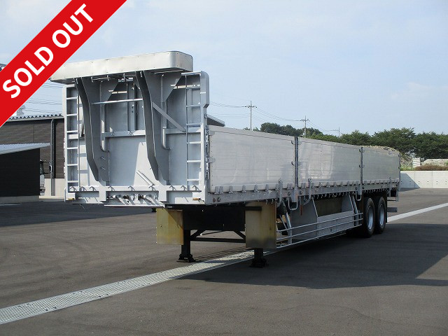 2008 Tokyu 2-axle aluminum block flat trailer, 7-way opening, ABS, 19 pairs of internal hooks