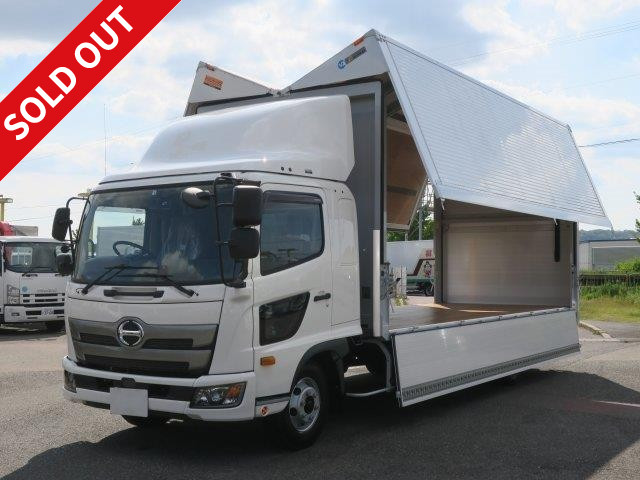 2019 model, new Hino Ranger, medium-sized aluminum wing, 6200 wide, with combination gate, equipped with rear-view camera