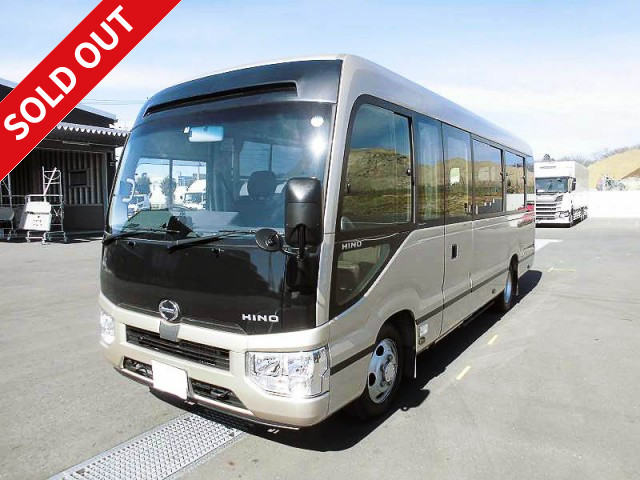 [Price reduced] Lease-up vehicle! 2019 model Hino new Liesse II EX microbus, rear-facing double-decker model, seating capacity 24 people ★Dealer inspection record book included★