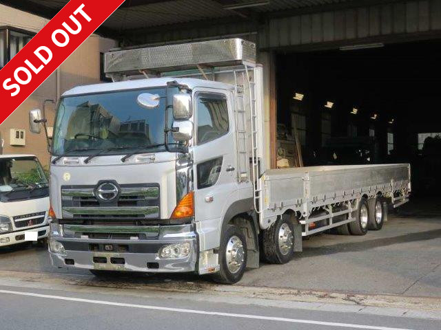 2005 Hino Profia, large aluminum block flat body, 5-way opening, 4-axle low floor, rear air suspension, aluminum wheels