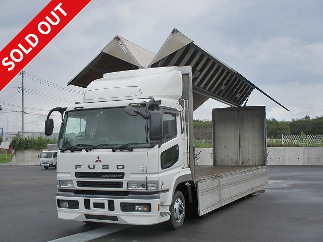 2007 Mitsubishi Fuso Super Great, large aluminum wing, 4-axle low floor, rear air suspension, 3-stage lashing rail