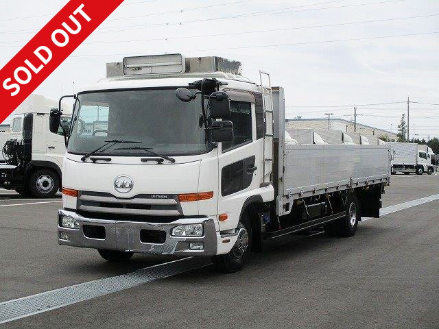 2013 Nissan UD Condor, medium-sized flatbed aluminum block, 3-way opening, 6200 wide, rear air suspension, *Actual mileage on meter: approx. 583,000 km*