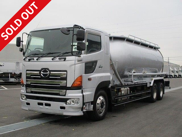 2007 Hino Profia Powder and Bulk Material Transport Vehicle Far East Jet Pack Bulk Cement Vehicle Tank Capacity 15.2m3 Aluminum Tank 3-Layer Type Rear Wheel Air Suspension