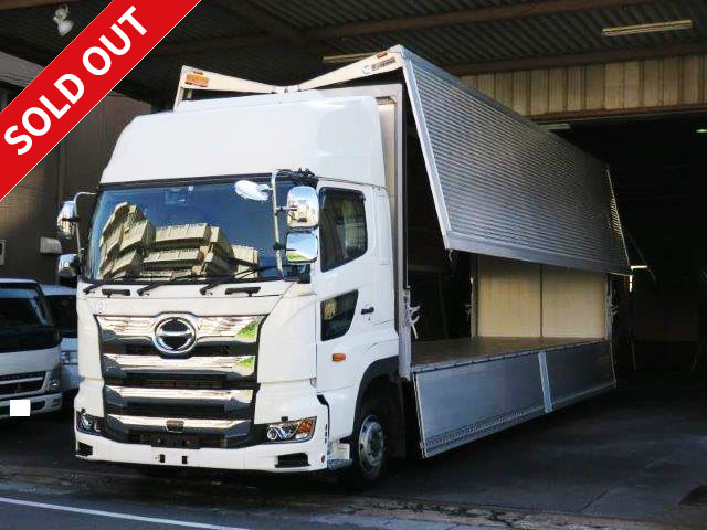 Now leased! 2019 Hino Profia, 4-axle low-floor, large aluminum wing, high roof, rear air suspension, retarder included, dealer inspection record book included!