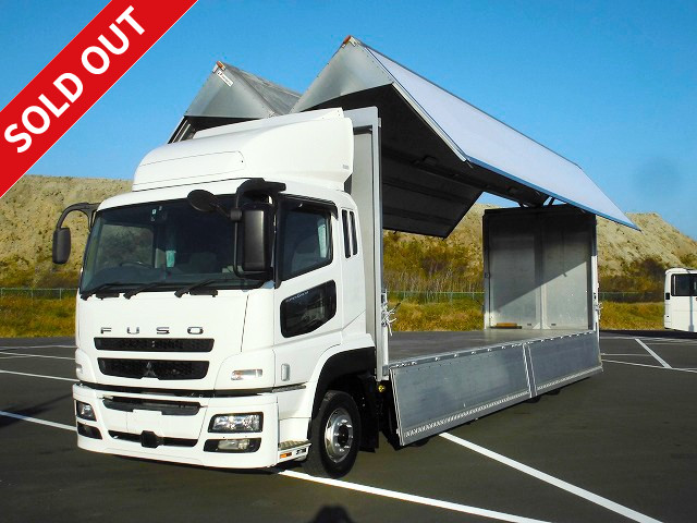 [Price reduced!] 2011 Mitsubishi Fuso Super Great, large aluminum wing, 4-axle low floor, rear air suspension, actual mileage of approximately 891,000 km!