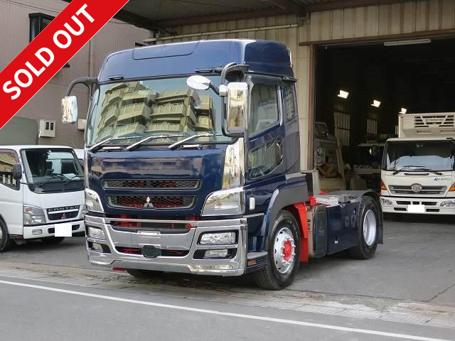 2011 Mitsubishi Fuso Super Great Tractor Head, 5th wheel load 11.5t, rear air suspension, high roof, *Actual mileage approx. 519,000km*