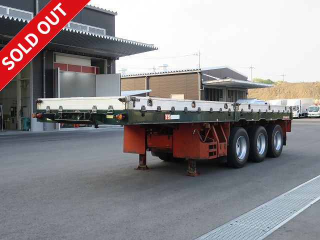 1996 Yusoki 3-axle cutting board semi-trailer, 5-way opening, maximum load capacity 24.8t, ABS compatible, single pull *Inspection valid until October 2020*