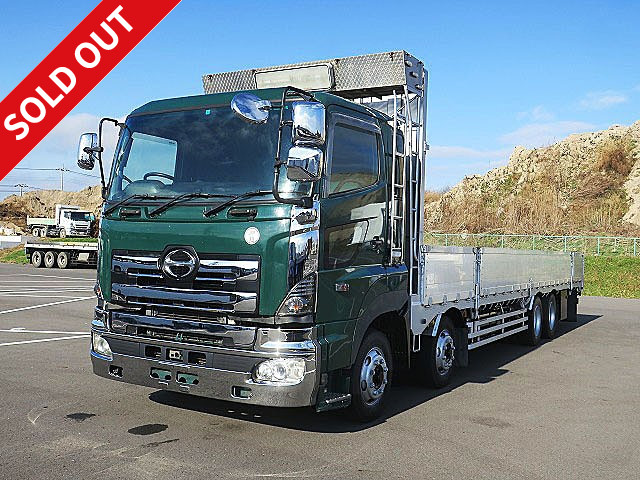 2005 Hino Profia Large flatbed aluminum block 4-axle low floor 7-way opening Rear air suspension Retarder 13 pairs of internal hooks ★Actual mileage approx. 636,000 km★