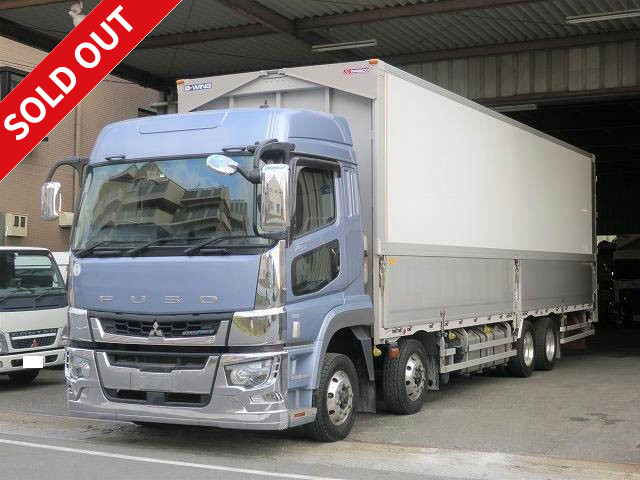 Now leased! 2017 Mitsubishi Fuso Super Great Large Aluminum Wing [Premium Executive] Custom specification 4-axle low floor Chrome plated High roof Rear air suspension Dealer inspection record book included